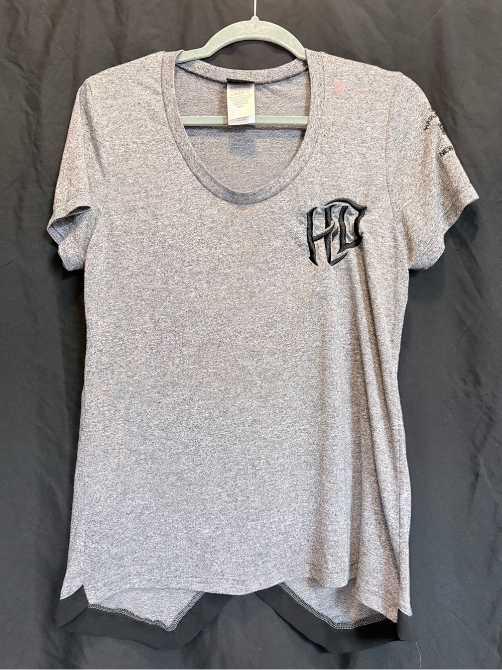 Harley Davidson Heather Gray Women's Short Sleeve Scoop Neck Tee